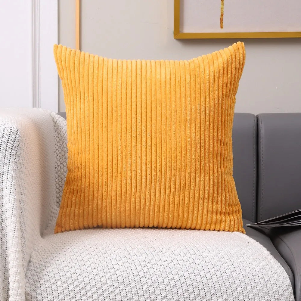 1 Pc Corduroy Decorative Throw Pillow Cover Soft Boho Striped Pillow Covers Modern Farmhouse Home Decor
