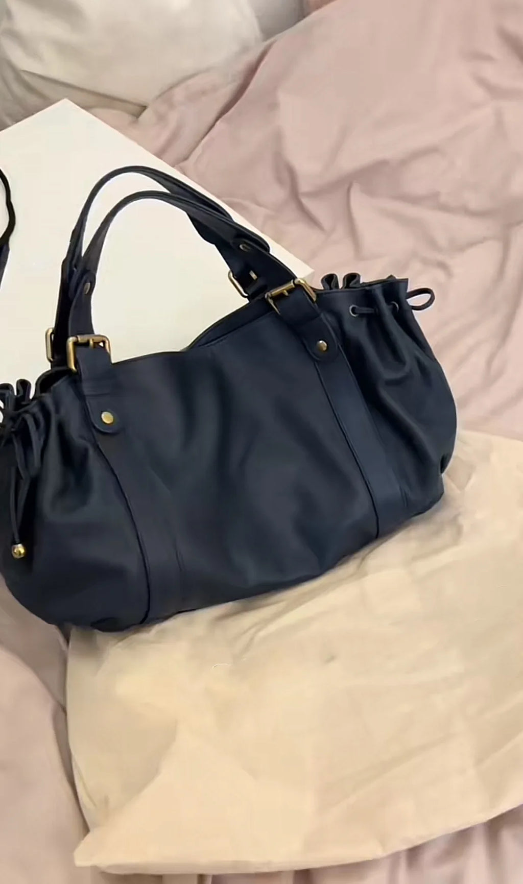 Women's Crossbody Simple Handbag Commuter Shoulder Boston Bag Stylish Versatile Work Bag Soft Polyester Interior