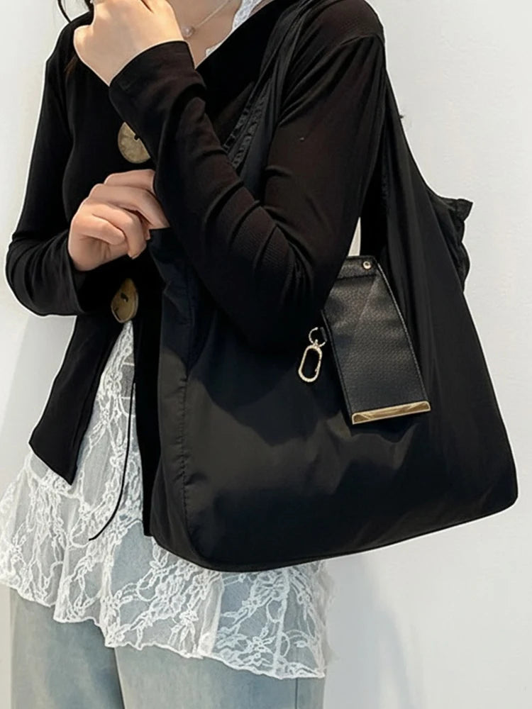 PU Leather Foldable Tote Bag Reusable Expandable Mini Organizer Bag Collapsible Travel Storage Bag Pendant Accessory Bag