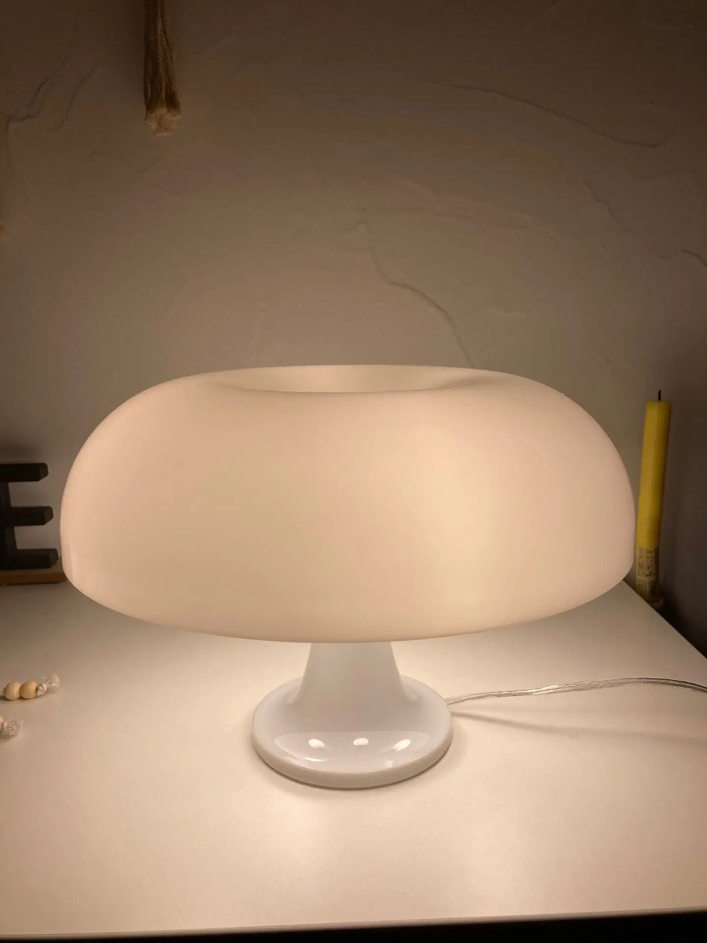 LED Mushroom table lamp minimalist modern bedroom bedside lamp Danish designer orange decorative table lamp