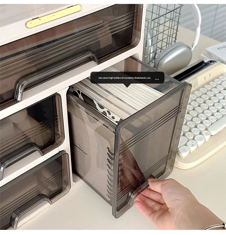 Desktop Organizer Box Der Sle Office Desk Cosmetic Storage Ra Dormi Home Study Desk Arrangement Plastic Rectangle