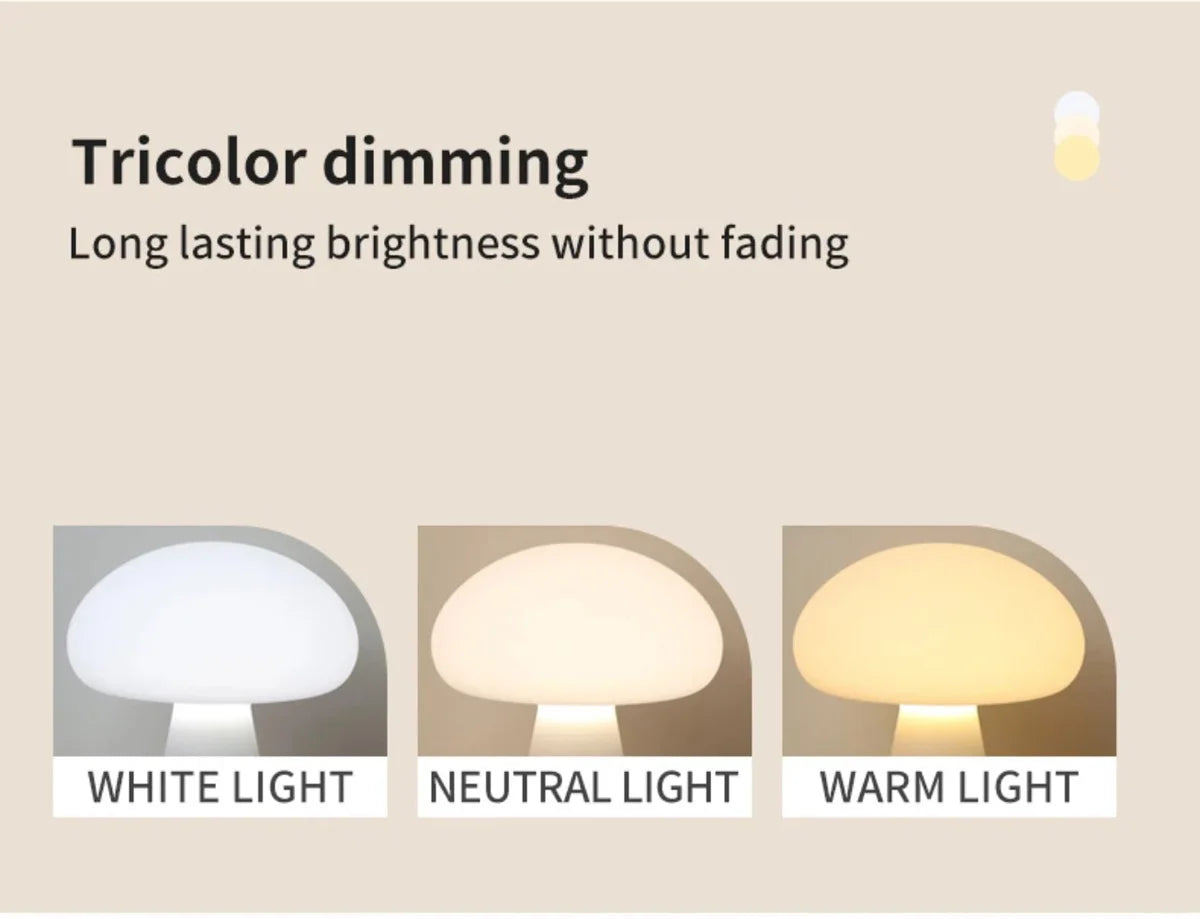 Classic Mushroom Table Lamp Modern Bauhaus Art Table Lamp Bedroom Bedside Lamp Danish Designer Orange Decorative Table Lamp