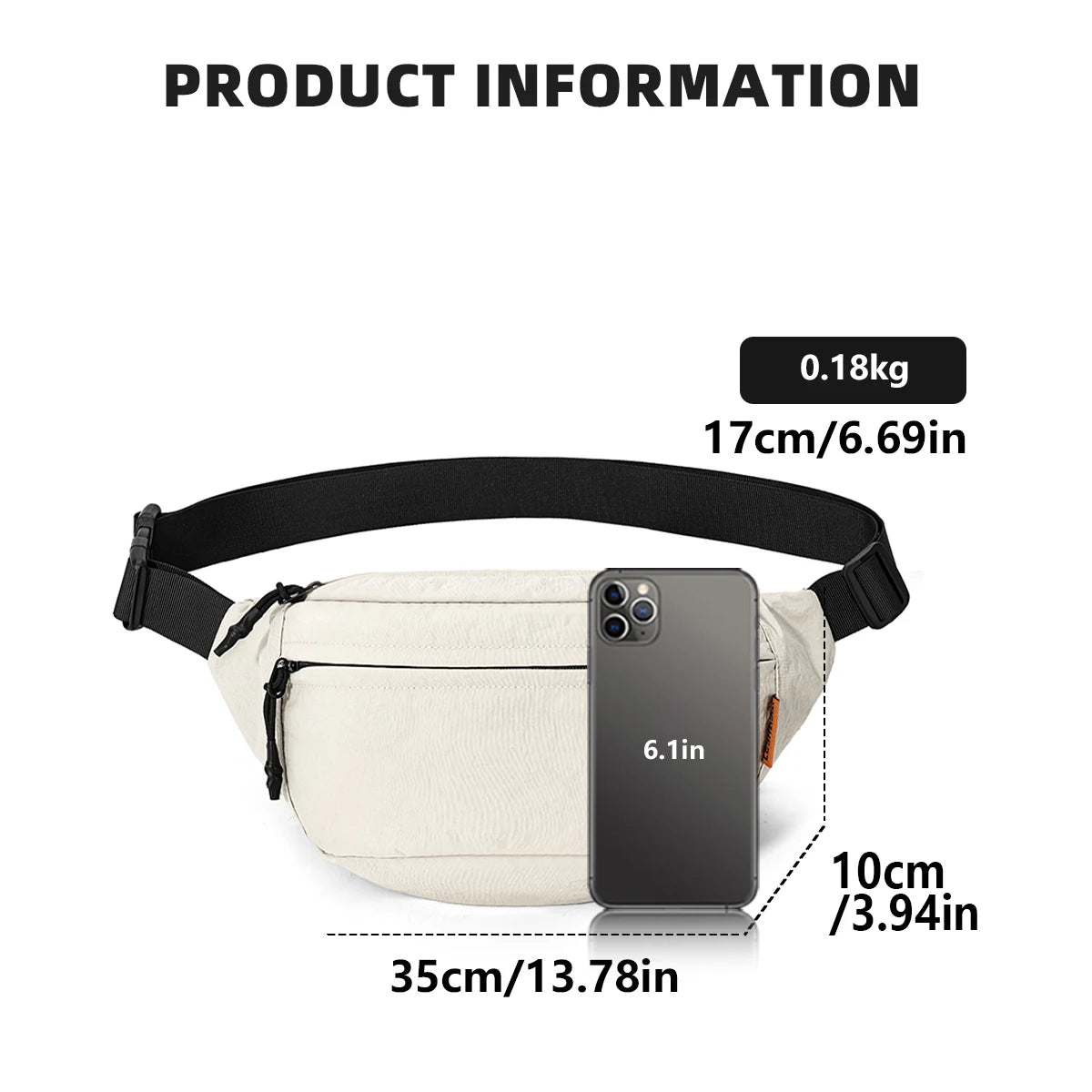 2026 Crossbody Bag for Men and Women, Casual Multifunctional Waist Bag, Autumn Large-Capacity Sports Outdoor Commuting Shoulder Bag for Hiking