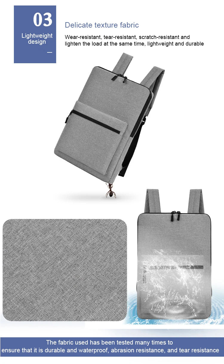 Minimalist Backpack for 13" 14" Laptop Man Bag Multi-use Women Men Work Bag Pack Waterproof Thin Casual Fashion Computer Backbag