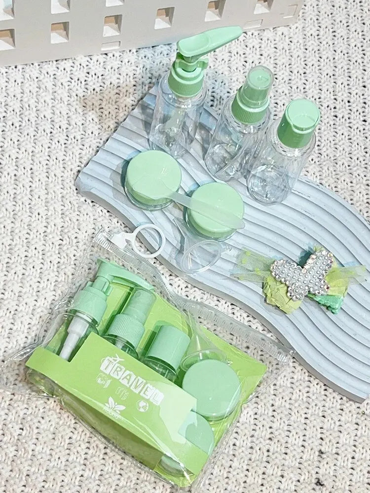 Travel Bottles Kit Leak Proof Portable Toiletry Containers Set Clear Travel Size Cosmetic Containers For Lotion Shampoo Cream So