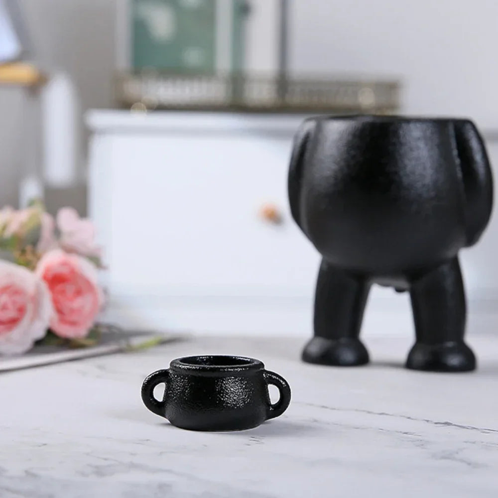 Succulent Ceramic Flowerpot Light Luxury Flowerpot Manufacturing Human Creative Flowerpot Desktop Simple Decorative Flowerpot