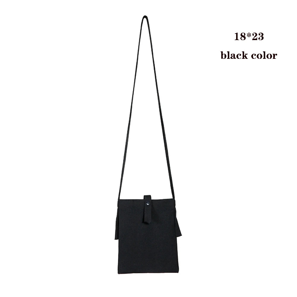 Foldable Canvas Cotton Grocery Handbag Portable Fabric Tote Bag Cloth Organizer Shopping Bag with Storage Features Black Color