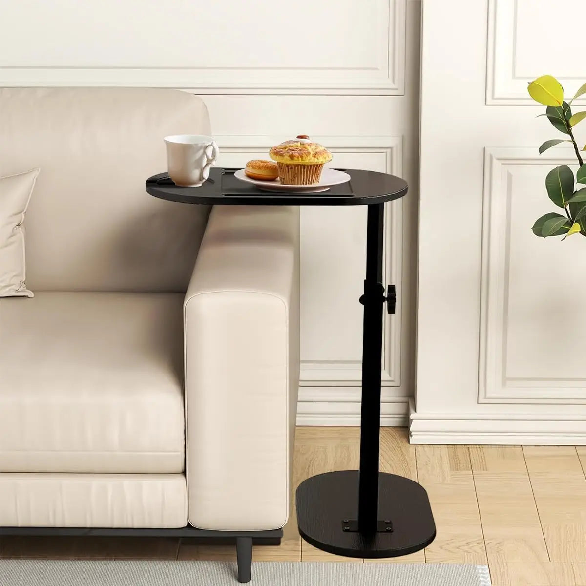 Bamboo Bathtub Side Tray Wooden Bathtub Tray Table Height Adjustable Freestanding Bath Caddy Tray Bathtub Side Table Home Spa