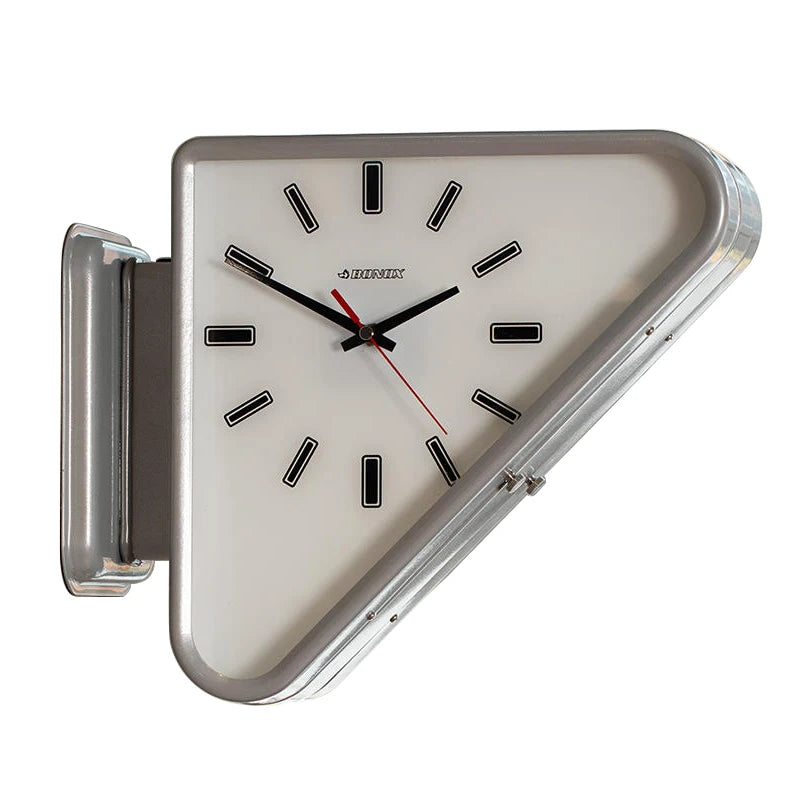 Living Room Minimalism Clocks Two-sided Wall Clocks Triangle Modern Clock Mechanism Silent Design Clock Watch for Decoration