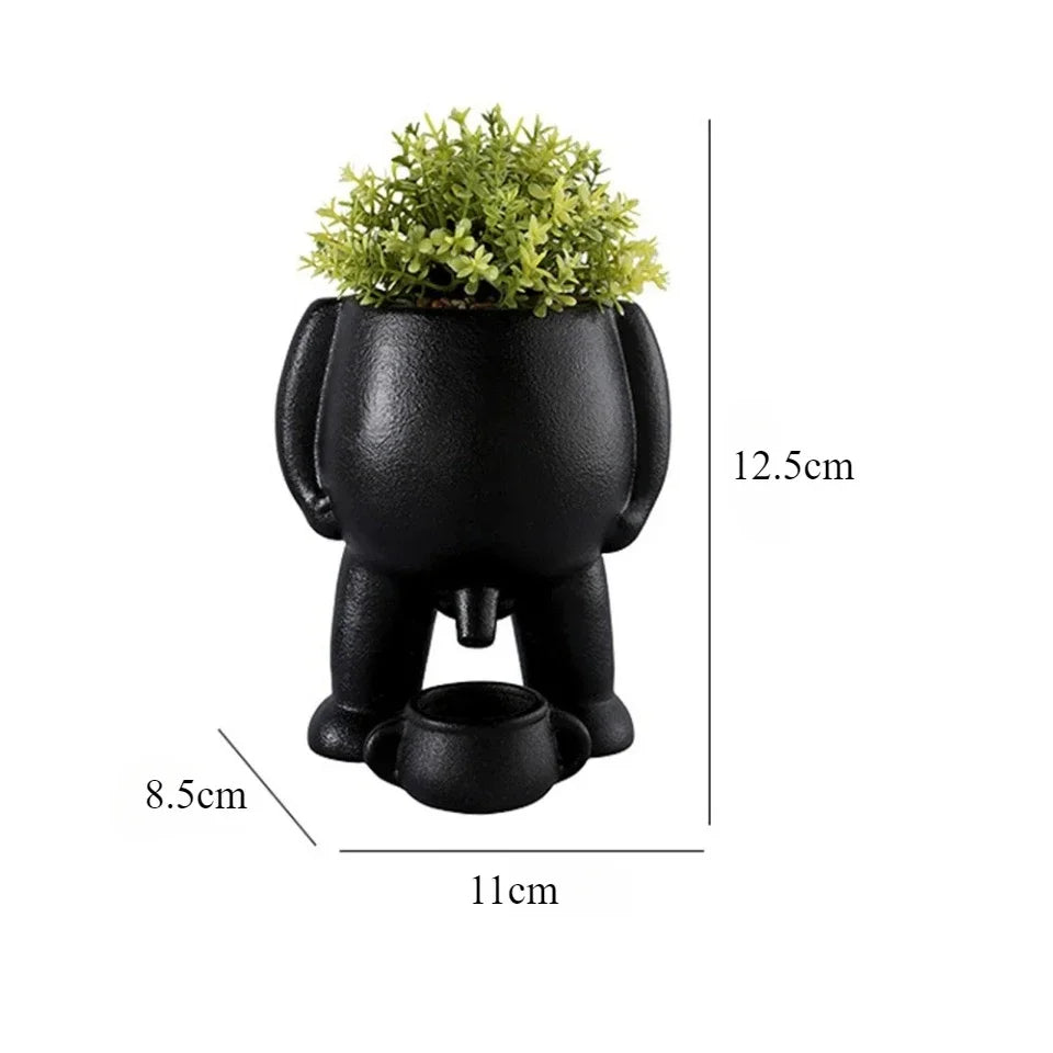 Succulent Ceramic Flowerpot Light Luxury Flowerpot Manufacturing Human Creative Flowerpot Desktop Simple Decorative Flowerpot