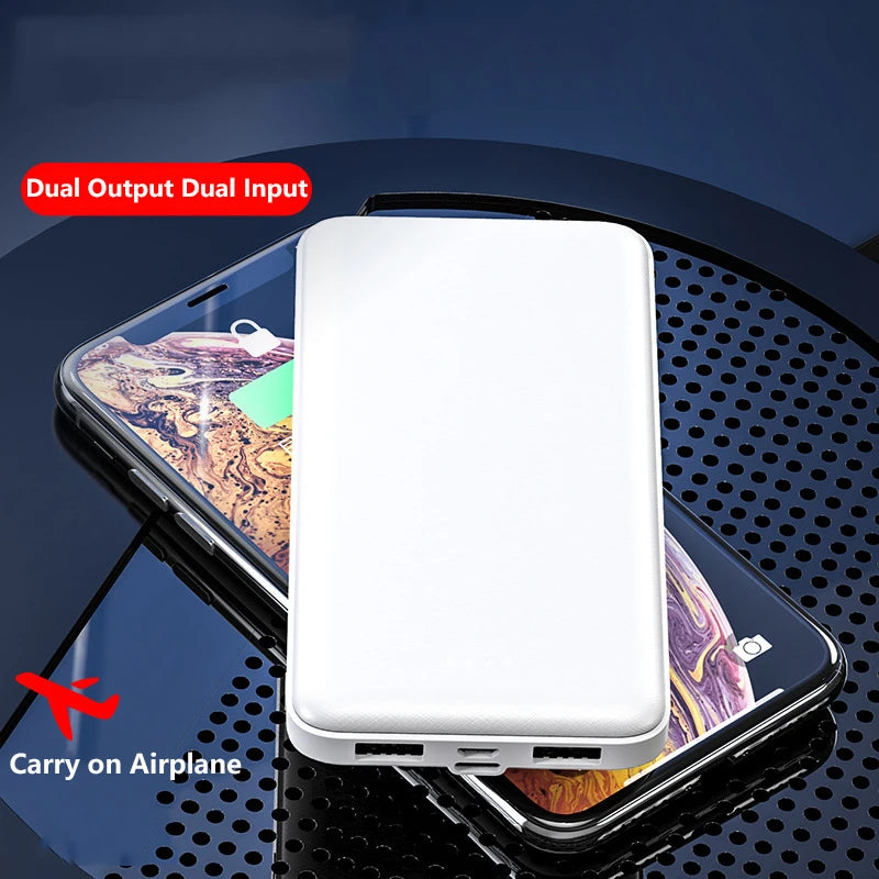Slim Power Bank 20000mAh 5V 2A Portable Charger for Heated Vest Jacket Power Bank for Xiaomi Mi iPhone Air Conditioning Clothing