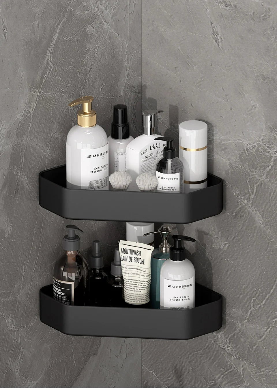 Bathroom Shelf Bathroom Makeup Shampoo organizer Aluminium Bathroom Organizer Shower Shelf Bathroom Accessories