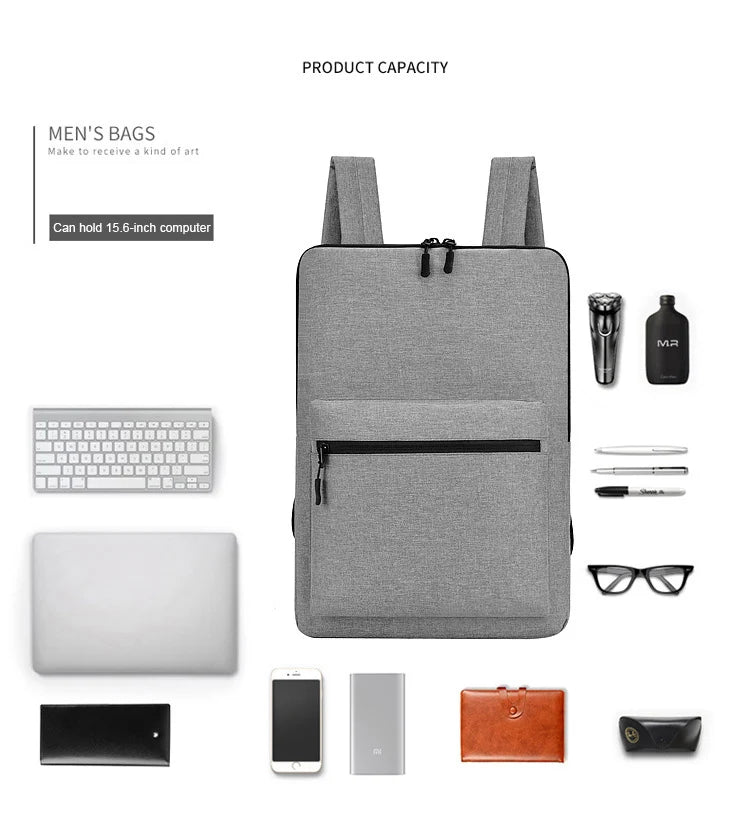 Minimalist Backpack for 13" 14" Laptop Man Bag Multi-use Women Men Work Bag Pack Waterproof Thin Casual Fashion Computer Backbag