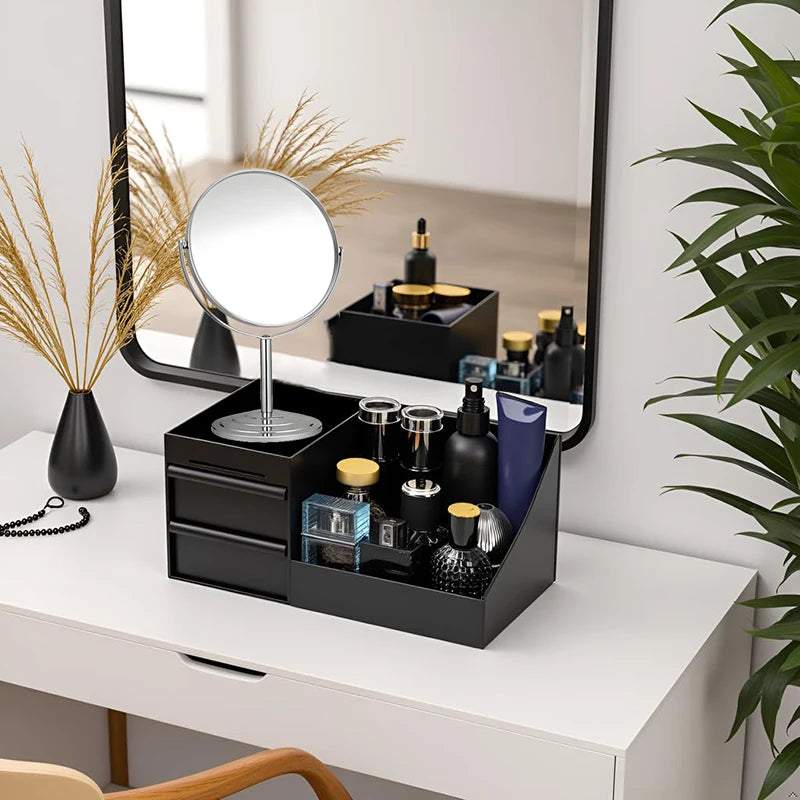 Bathroom Countertop Organizer With Drawers Cologne Organizer For Men, Cologne Holder For Dresser, Perfume Stand,