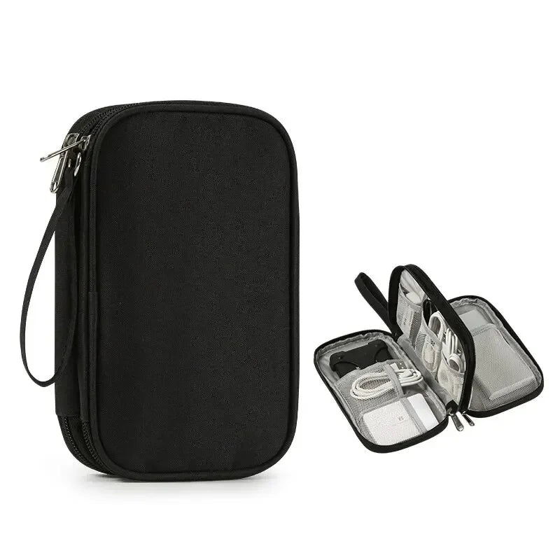 Travel Organizer Bag Cable Storage Organizers Pouch Carry Case Portable Flat waterproof digital double-layer storage bag