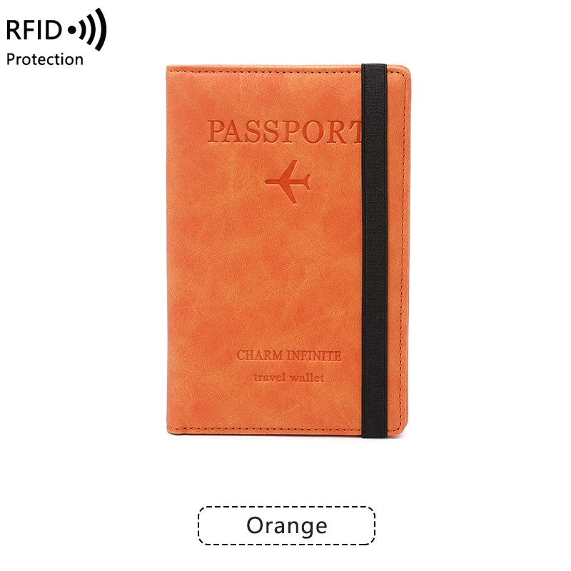 RFID Anti-Theft Brush Passport Bag, Passport Holder, Travel Ticket, Simple Fashion, Multi-Functional Passport Holder