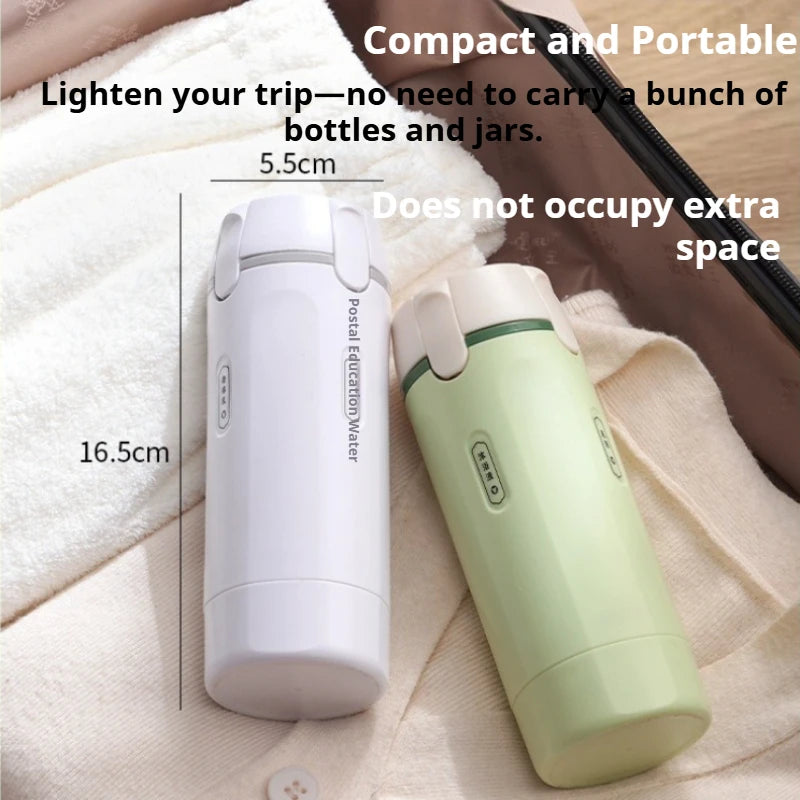 4-in-1 Travel Refillable Bottles, Portable Toiletries and Cosmetics Containers for Shampoo, Body Wash, Travel Storage Bottles