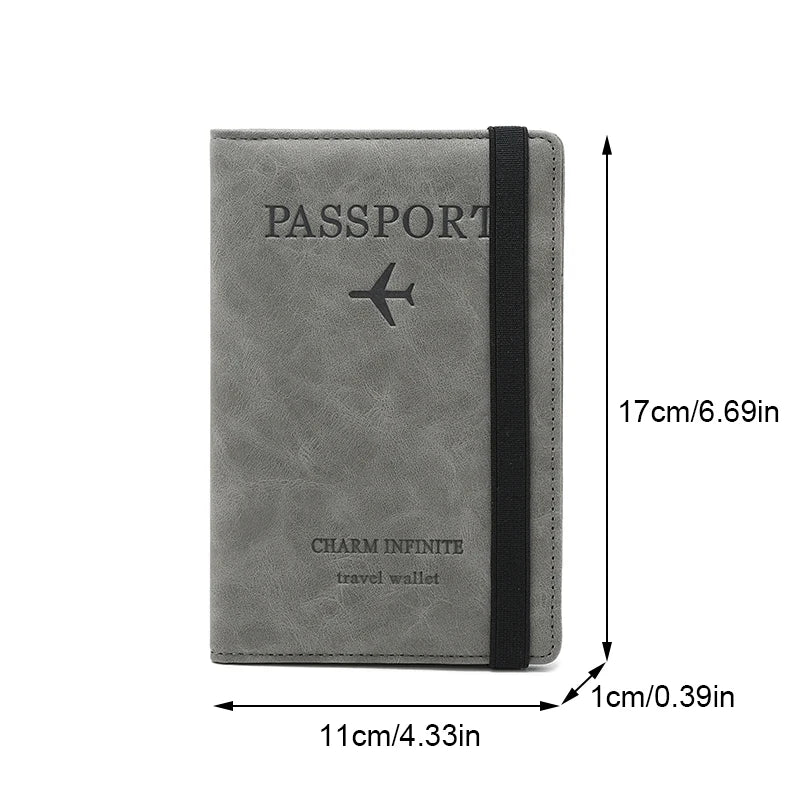 RFID Anti-Theft Brush Passport Bag, Passport Holder, Travel Ticket, Simple Fashion, Multi-Functional Passport Holder
