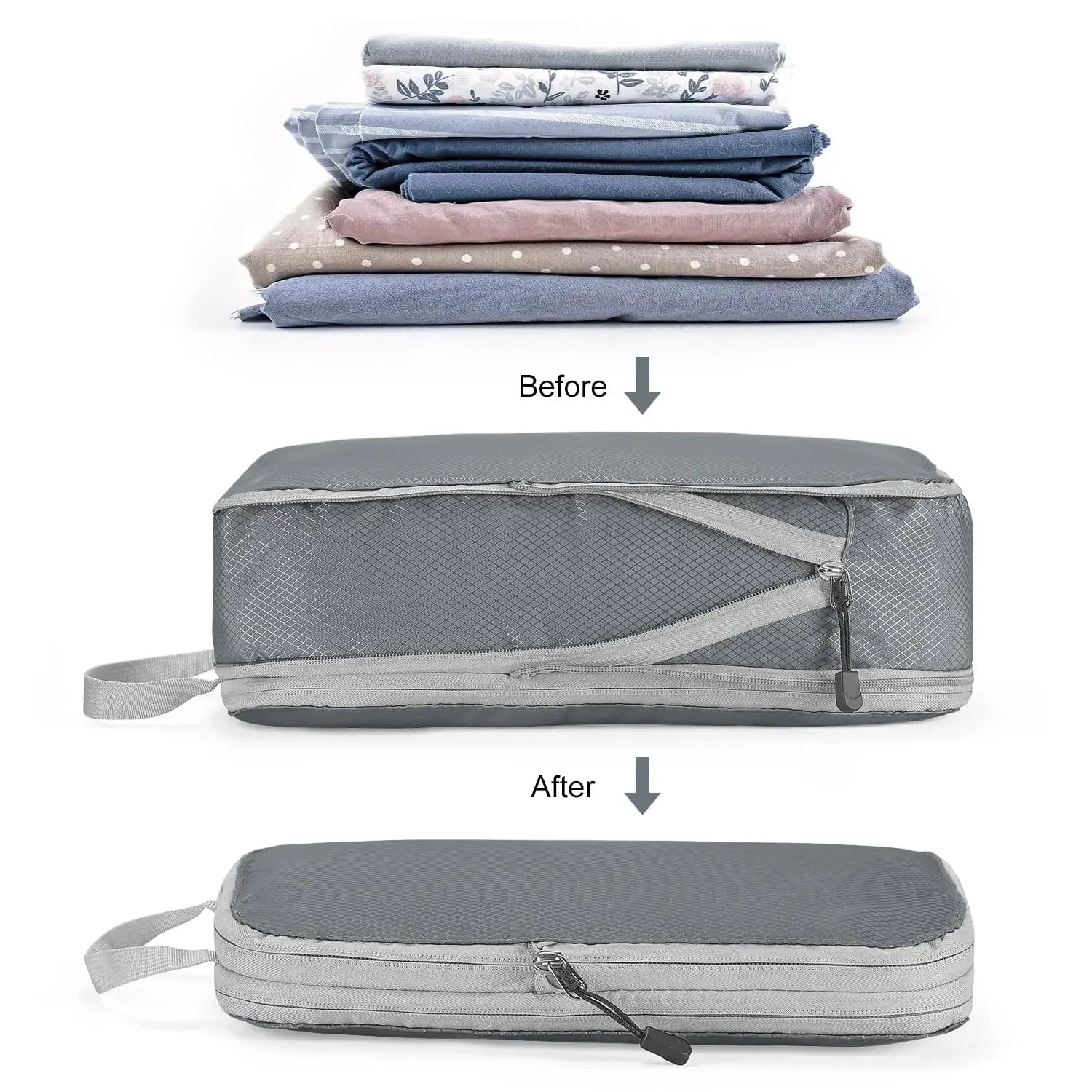 Travel Luggage Organizer Compression Packing Cubes for Carry on Luggage Large Capacity Suitcase Bags Set Waterproof Storage Bags