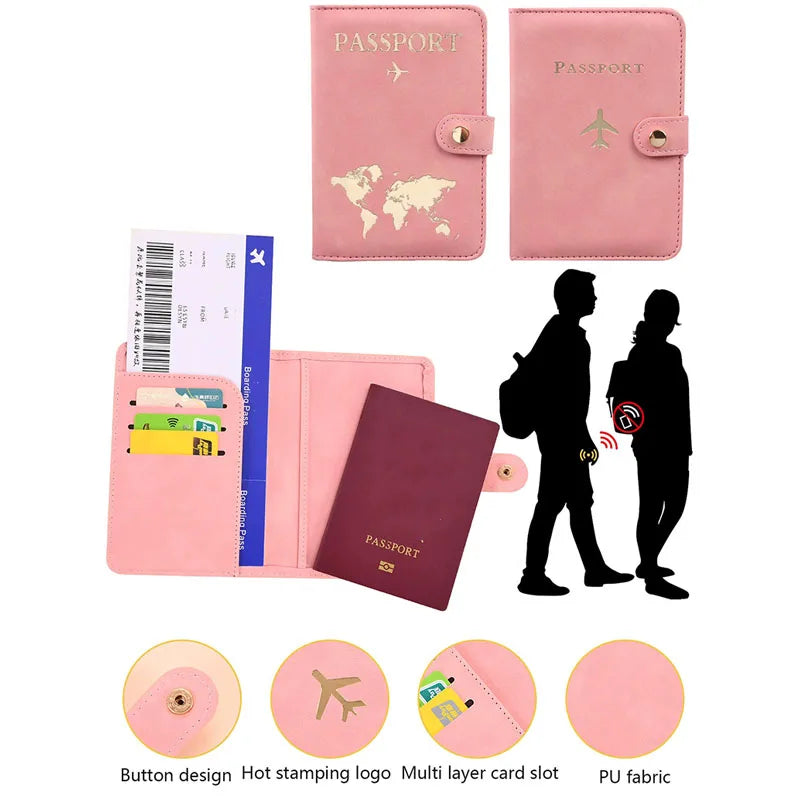 Passport Case Vintage Leather Pattern Passports Holder Women Man ID Bank Credit Card Organizer Storage Case/Travel Accessories