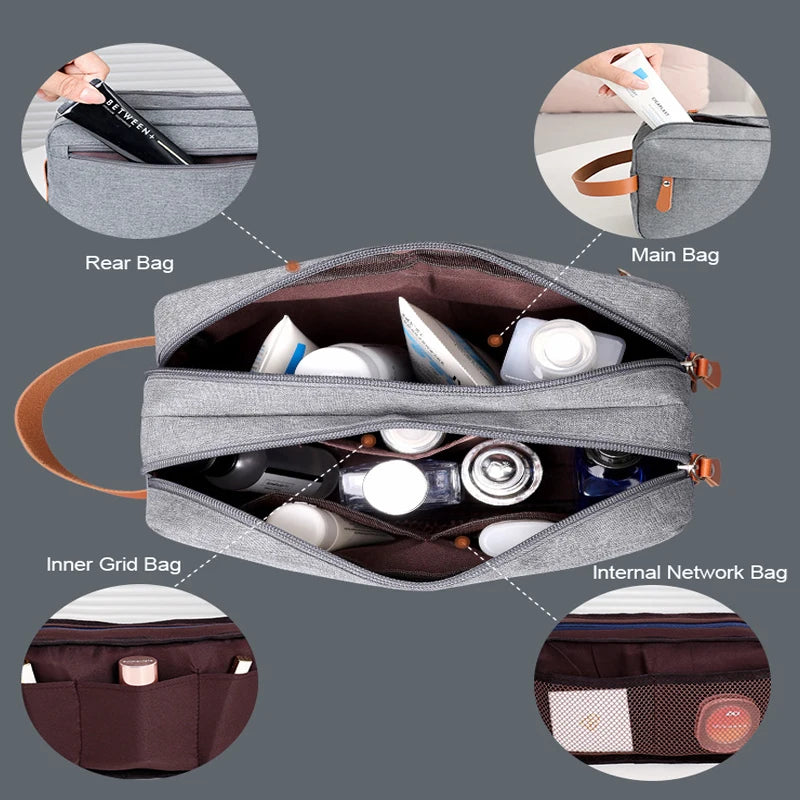 Toiletry Bag for Men Travel Toiletry Organizer Dopp Kit Water-proof Shaving Bag for Toiletries Accessories, Door Room Essentials
