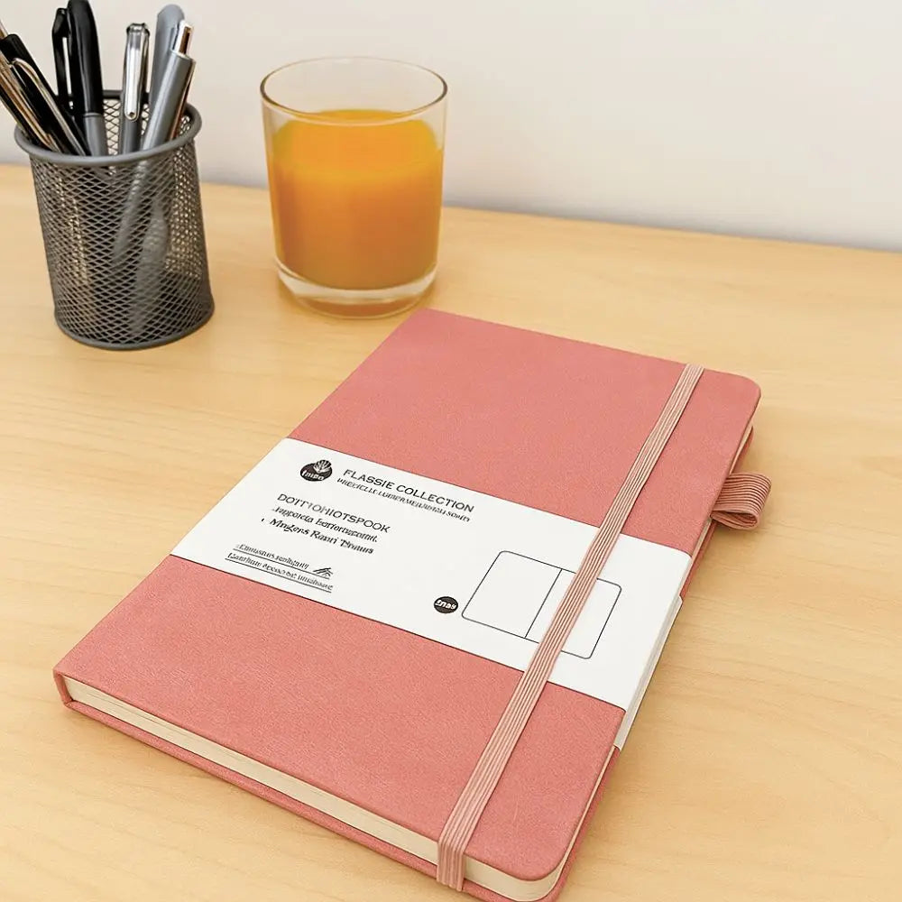 Agenda Premium A5 Notebook Tie-strap Back Pocket Journal Notebook Bookmark Ribbon Pocket Notepad Office