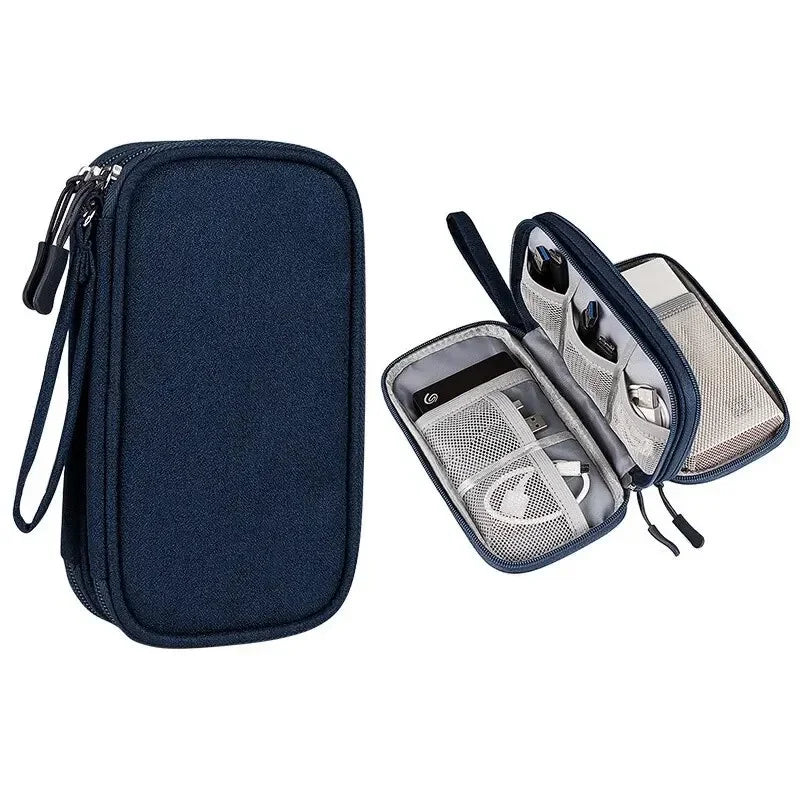 Travel Organizer Bag Cable Storage Organizers Pouch Carry Case Portable Flat waterproof digital double-layer storage bag