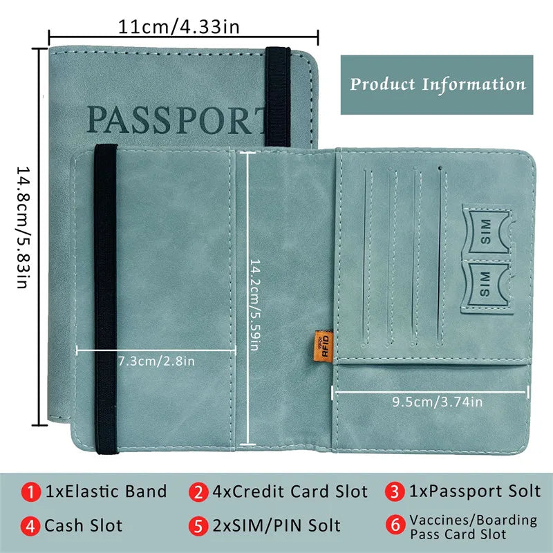 Passport Holder for Travel Essentials Passport Wallet Cover Case for Travel Accessories,Passport Book Holders for Women/Men