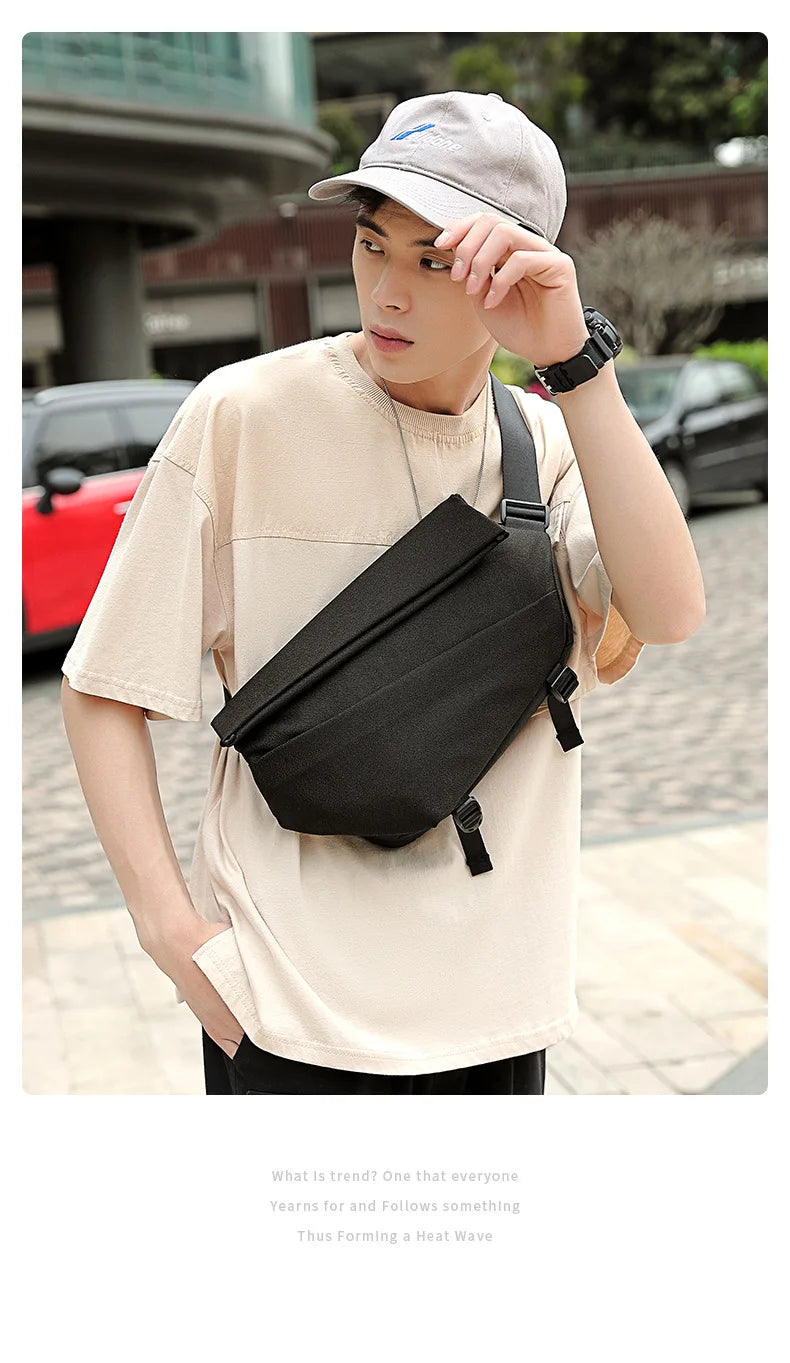 X001 Crossbody Bag Men's Bag  Work Clothes Motorcycle Backpack Functional Postman Riding Single Shoulder Bag Small Men's Bag