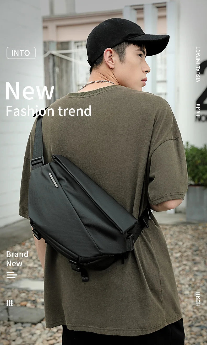 X001 Crossbody Bag Men's Bag  Work Clothes Motorcycle Backpack Functional Postman Riding Single Shoulder Bag Small Men's Bag