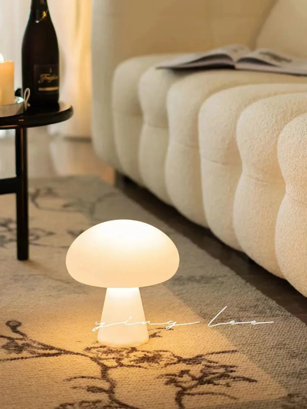 Classic Mushroom Table Lamp Modern Bauhaus Art Table Lamp Bedroom Bedside Lamp Danish Designer Orange Decorative Table Lamp