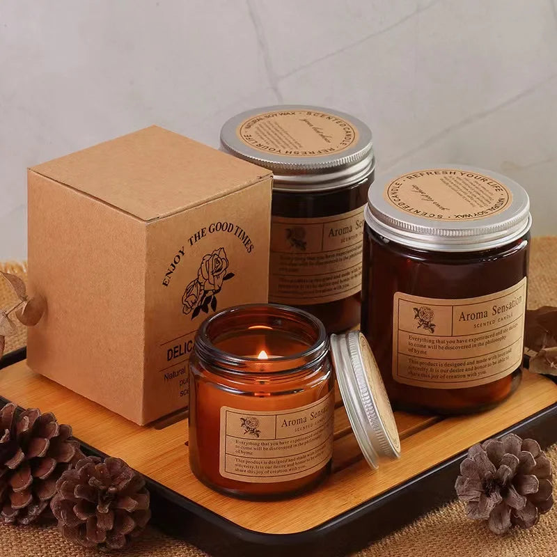 Aromatherapy essential oil candle smokeless soybean candle cup household fragrance ornament souvenir