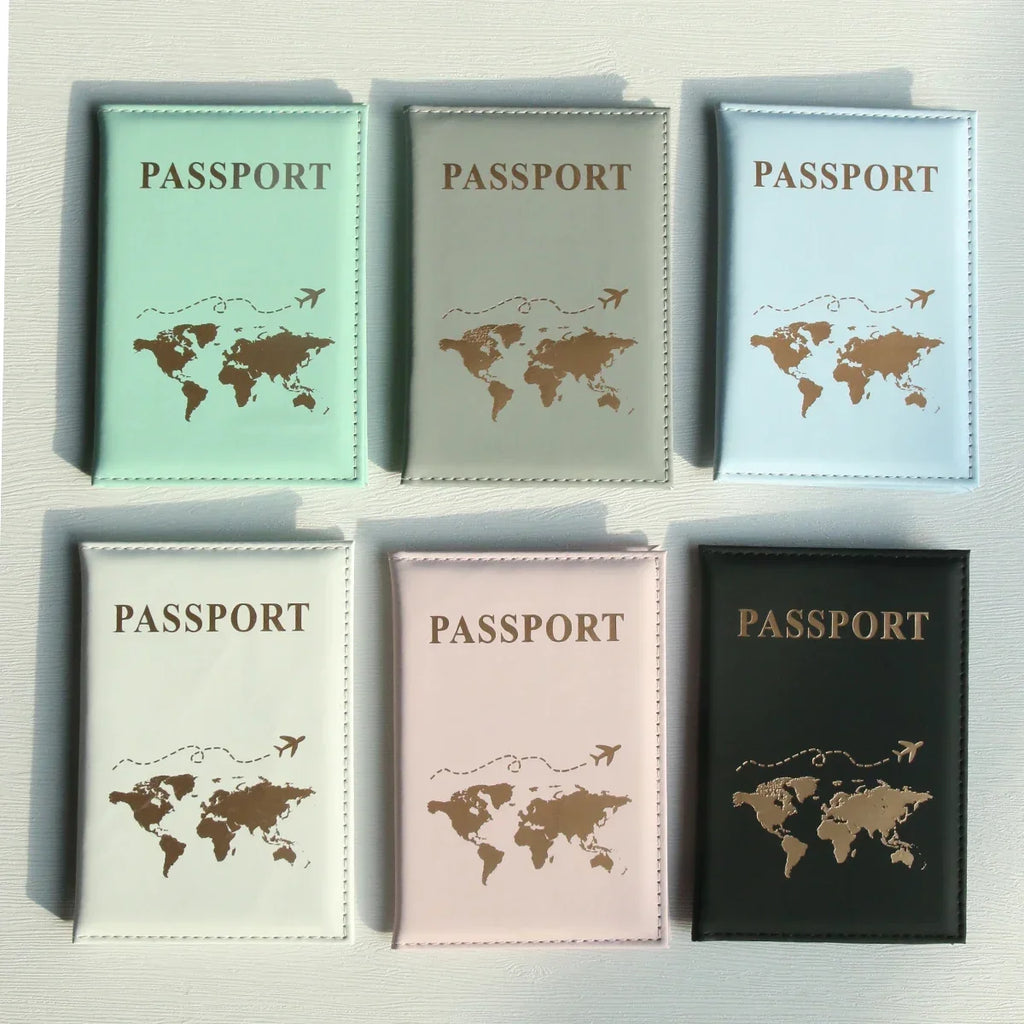 Slim Passport Holder Cove Map PU Passport Holder Travel Essential Cruise Must Have Passport Holders Portable for All Country