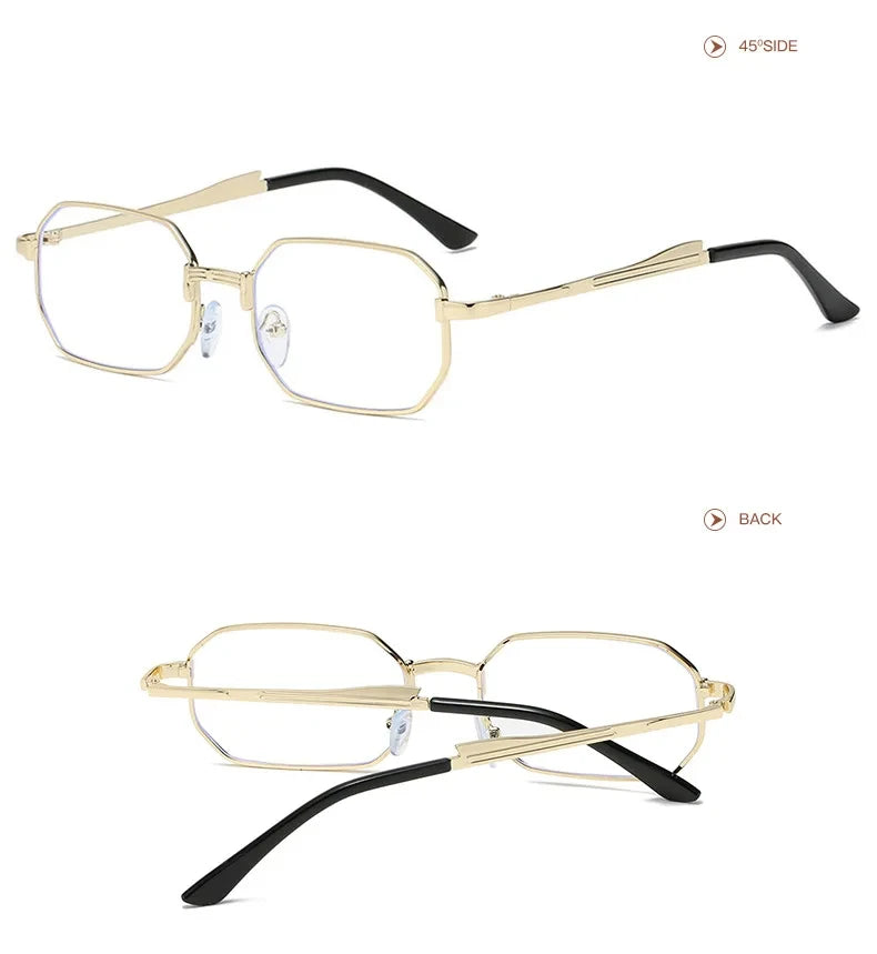 Narrow Sunglasses for Men Fashion Rectangle for Women Metal Luxury Brand Classic Sun Glasses