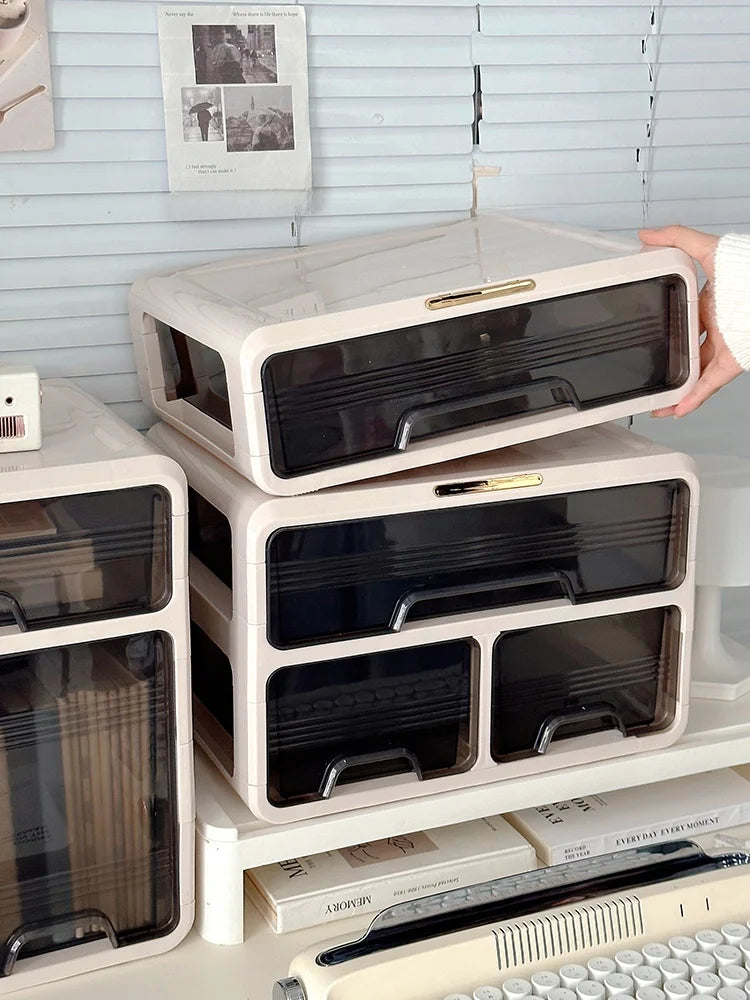 Desktop Organizer Box Der Sle Office Desk Cosmetic Storage Ra Dormi Home Study Desk Arrangement Plastic Rectangle