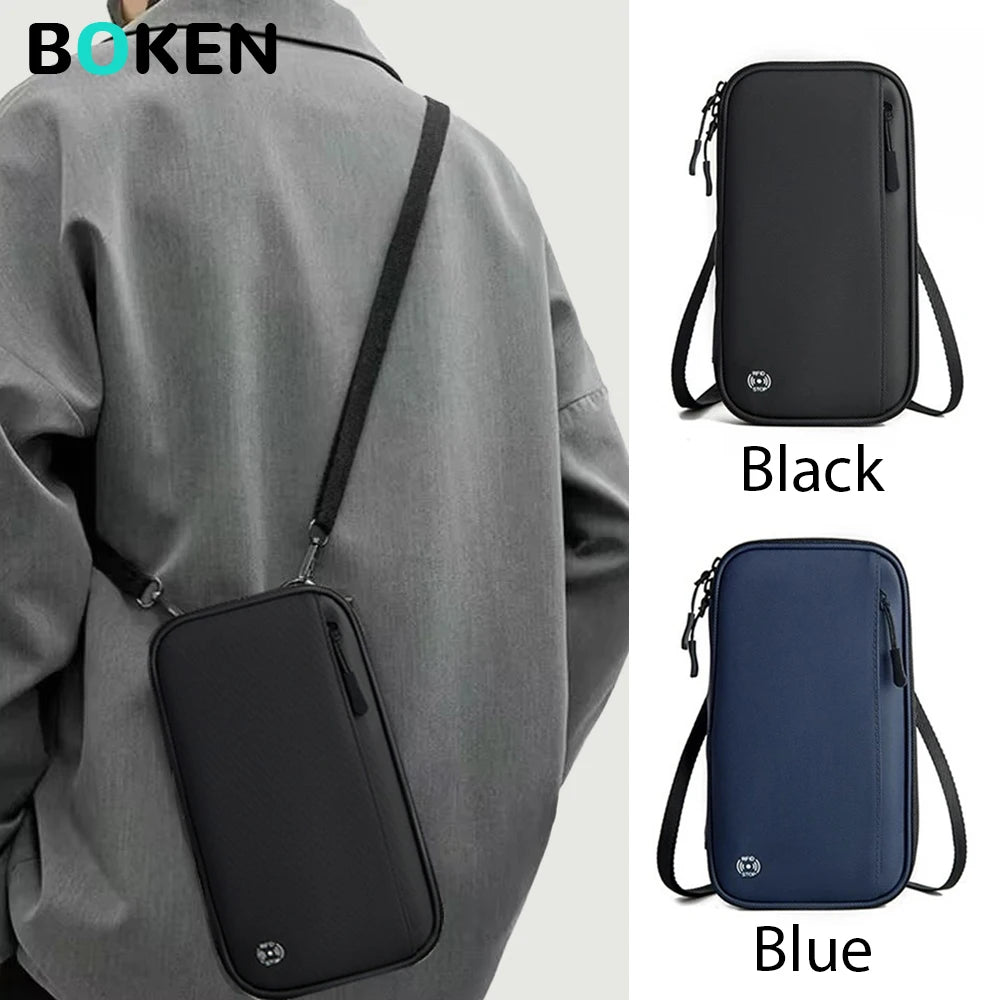 Travel Document Organizer Passport Holder Bag Waterproof Passport Holder with RFID Blocking Passport Wallet Pocket Family Trip