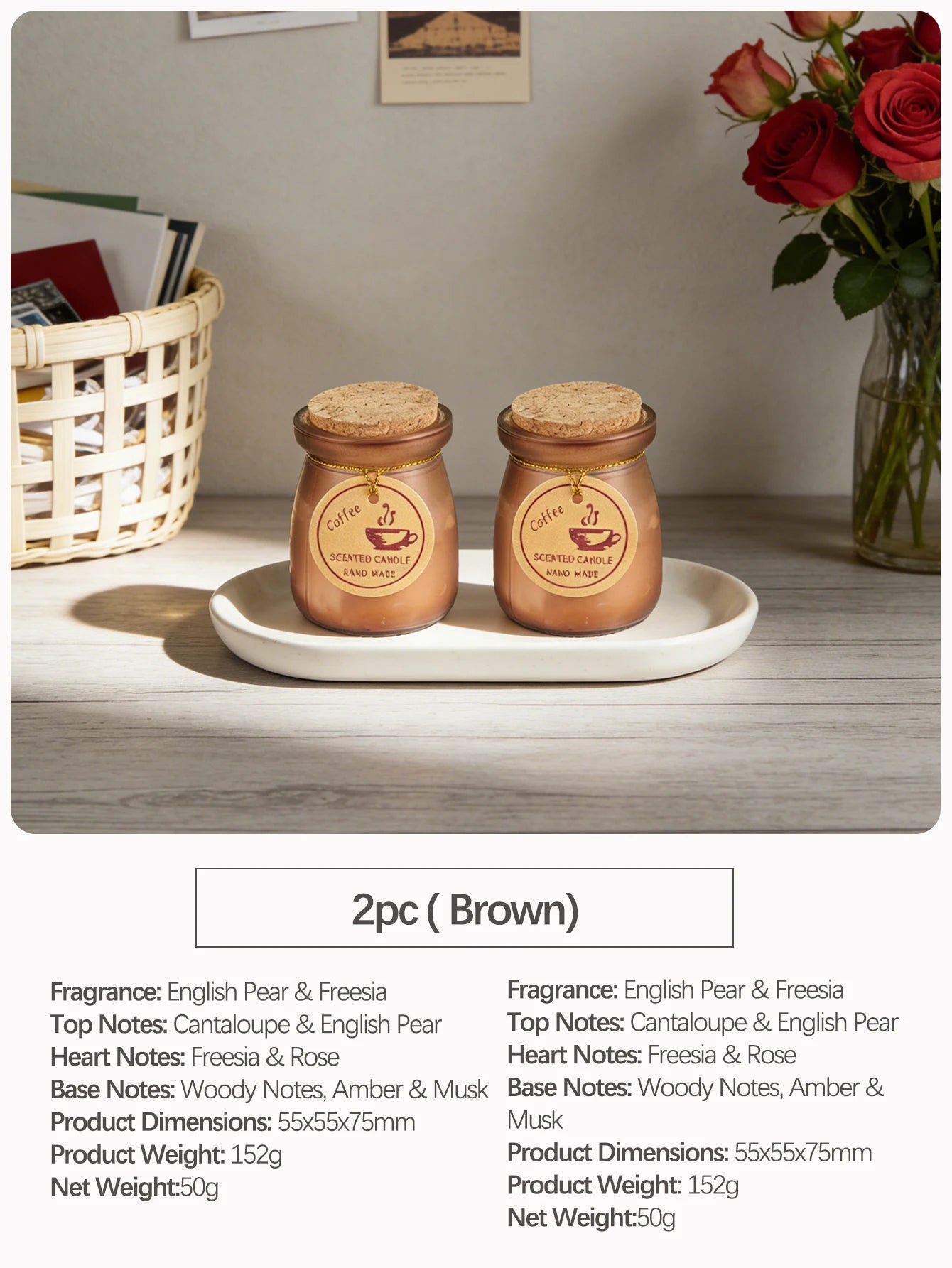 Jarred Scented Candles Oriental Woody Fragrance | Home Decor | Valentine's Day gifts | Wedding Favors |  Gifts for Women & Men