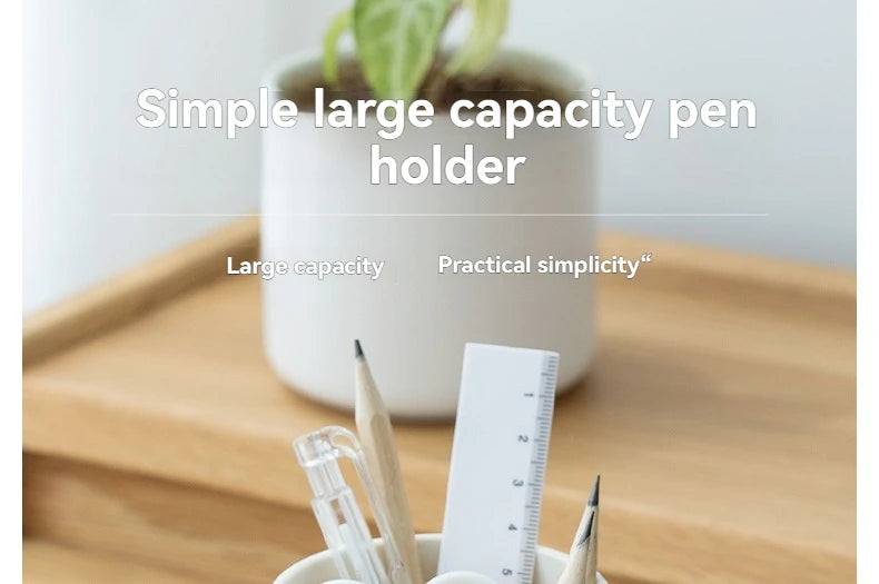 Fashionable Pen Holder, Student Office Desktop, Simple And Creative Circular Multifunctional Makeup Brush Storage Buck