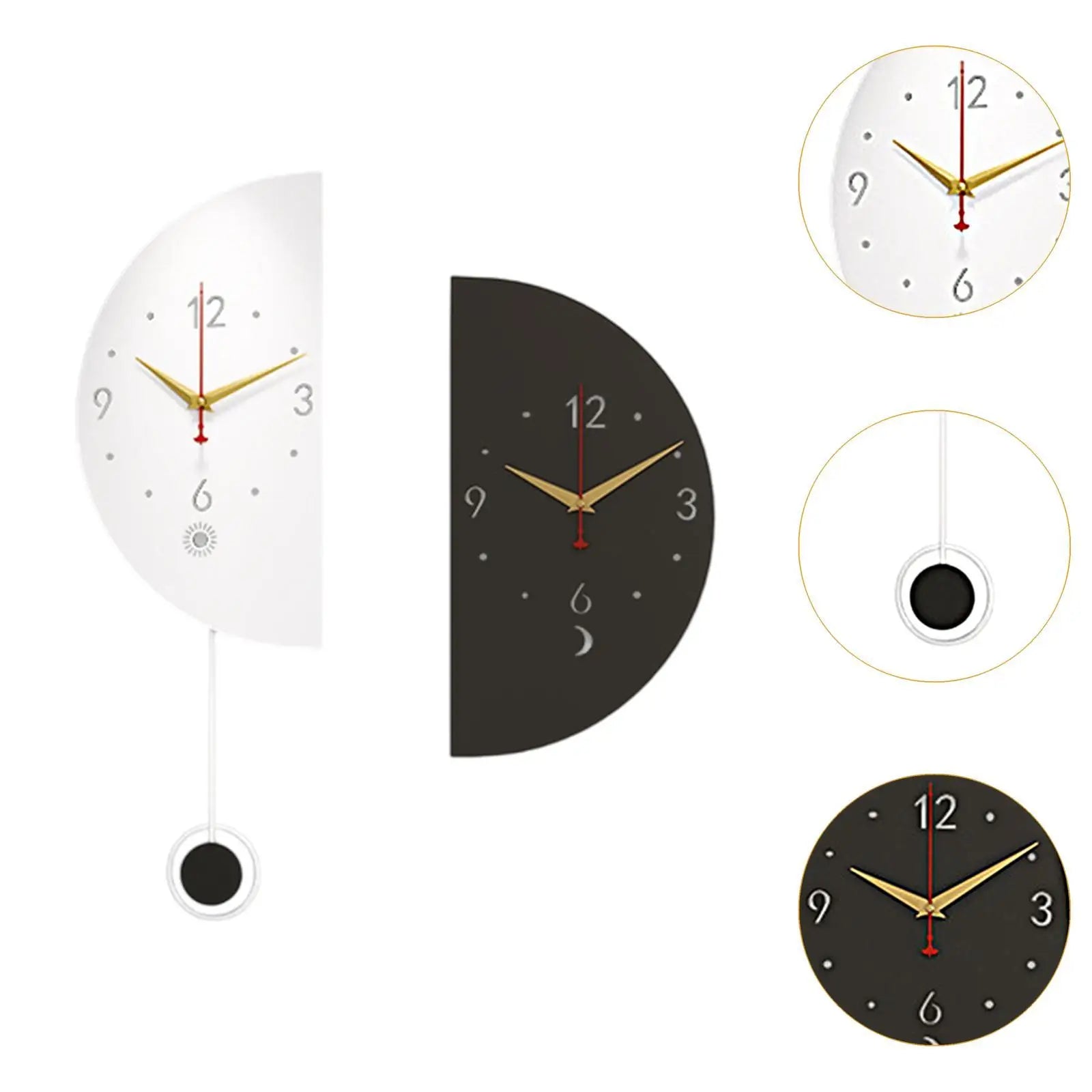 Double Sided Corner Wall Clock Wall Decoration Silent Minimalist Decorative