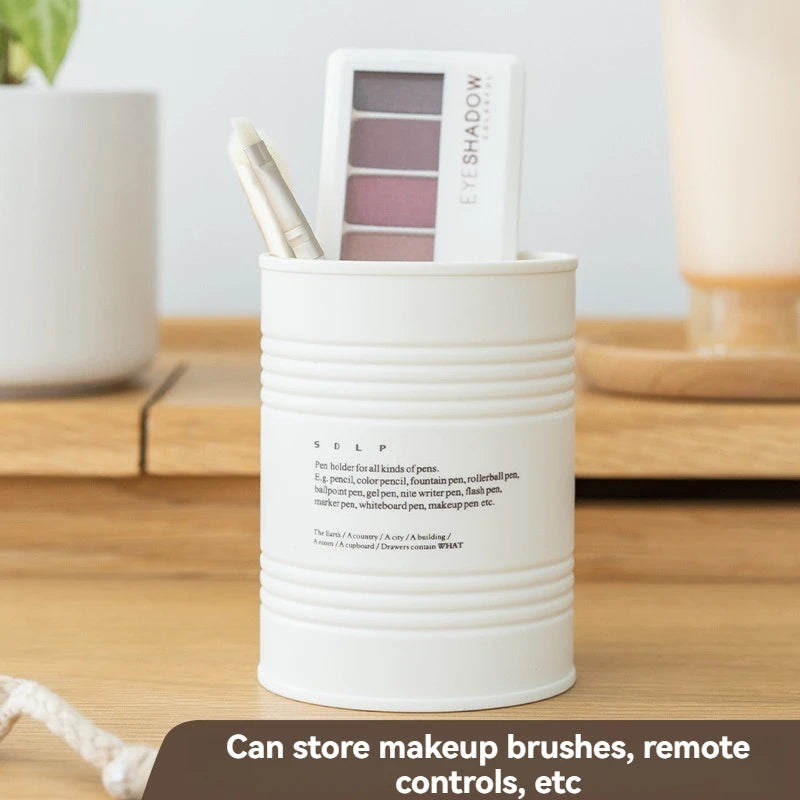 Fashionable Pen Holder, Student Office Desktop, Simple And Creative Circular Multifunctional Makeup Brush Storage Buck