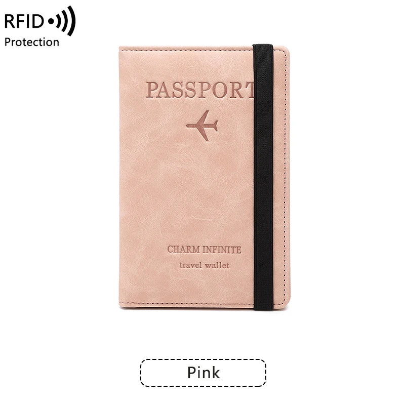 RFID Anti-Theft Brush Passport Bag, Passport Holder, Travel Ticket, Simple Fashion, Multi-Functional Passport Holder