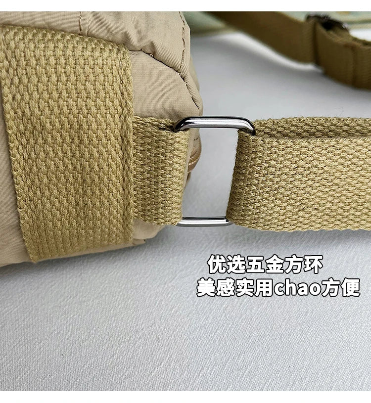 Crossbody bag for ladies - new trendy canvas shoulder bag that is versatile and fashionable, lightweight and spacious, featuring