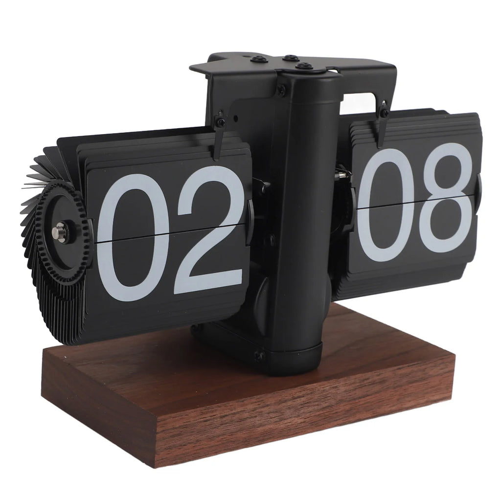 Auto  Desk Clock  Desk Clock Vintage Rotary Knob Adjustable Anti Slip Base Large Numbers 24 Hours for Living Room