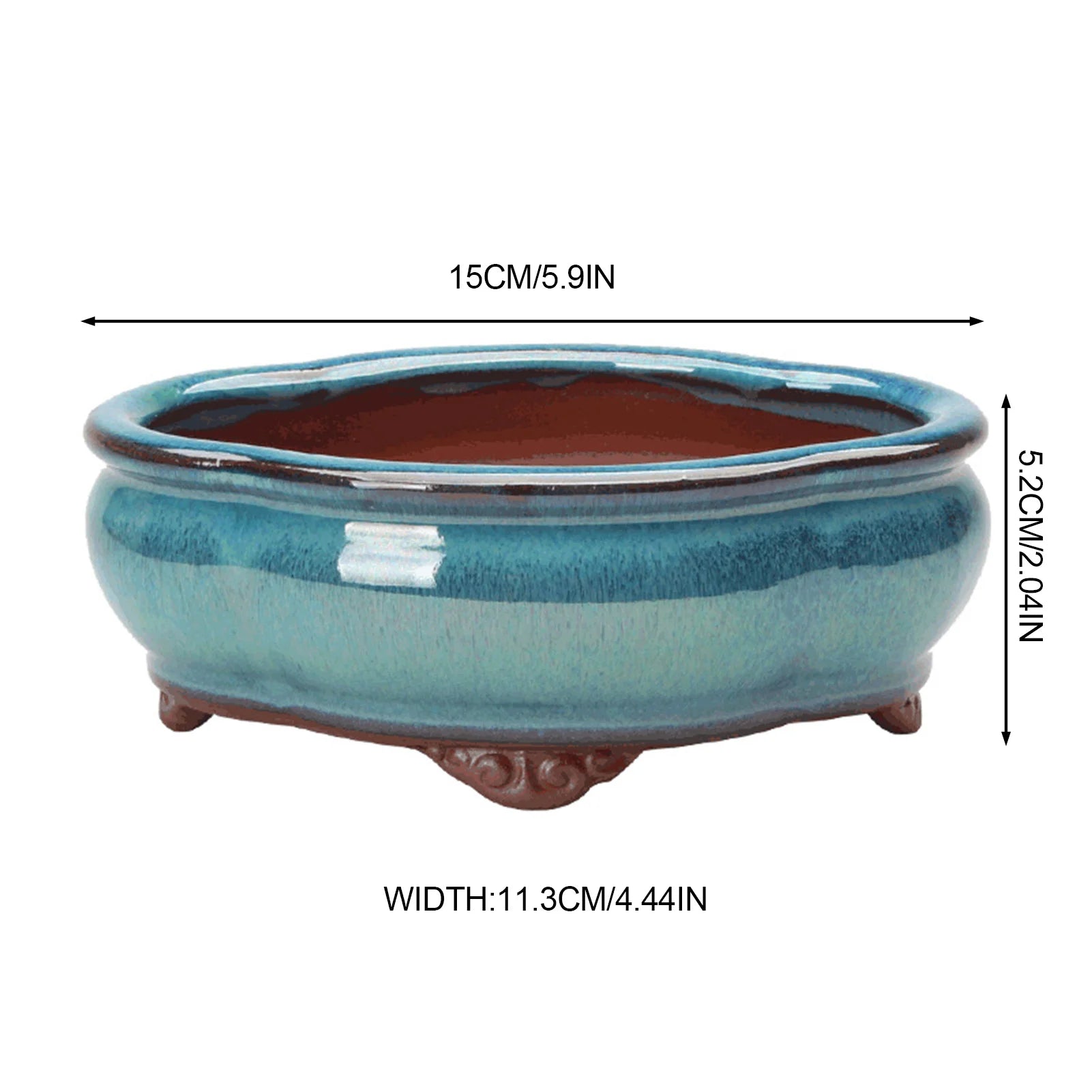 Ceramic Garden Planter Pots Elegant Breathable Rough Pottery Bonsai Pots for Living Room Bedroom Study Pots