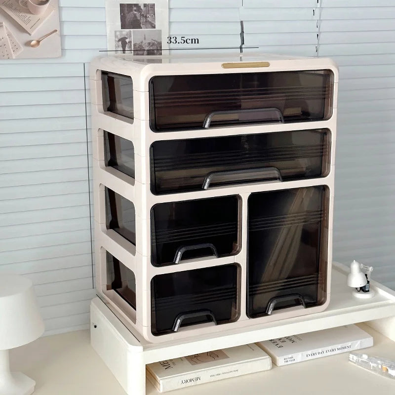 Desktop Organizer Box Der Sle Office Desk Cosmetic Storage Ra Dormi Home Study Desk Arrangement Plastic Rectangle