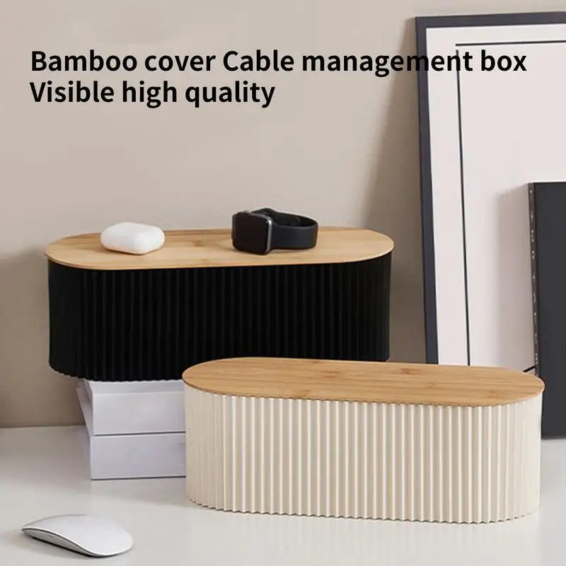 Cable Organizer Box Cord Organizer Safe Wire Storage Cable Holder Desktop Management Tidy Wires Holder Protector For Bedroom
