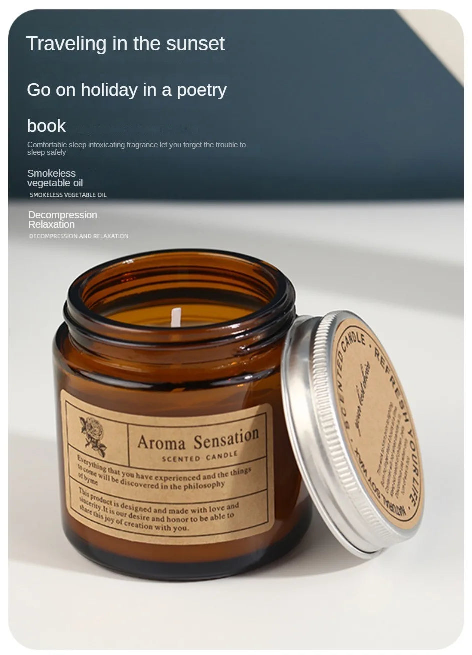 Aromatherapy essential oil candle smokeless soybean candle cup household fragrance ornament souvenir