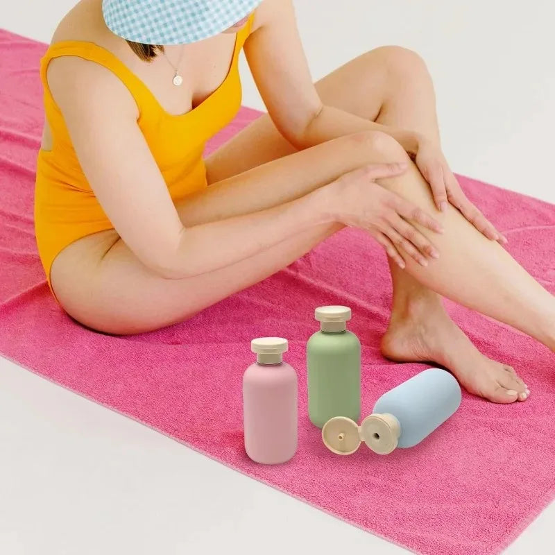 3Pcs for Shampoo Travel Bottles for Toiletries 200ml Refillable Squeeze Travel Container Sub Package Squeeze Bottles