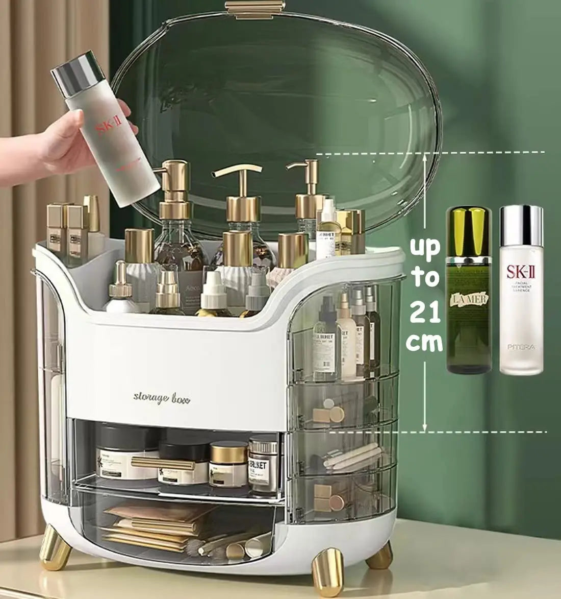 Cosmetics Storage Box Makeup Display Shelf Desktop Dressing Table Jewelry Organizer Box Bathroom Lipstick Skin Care Product Rack