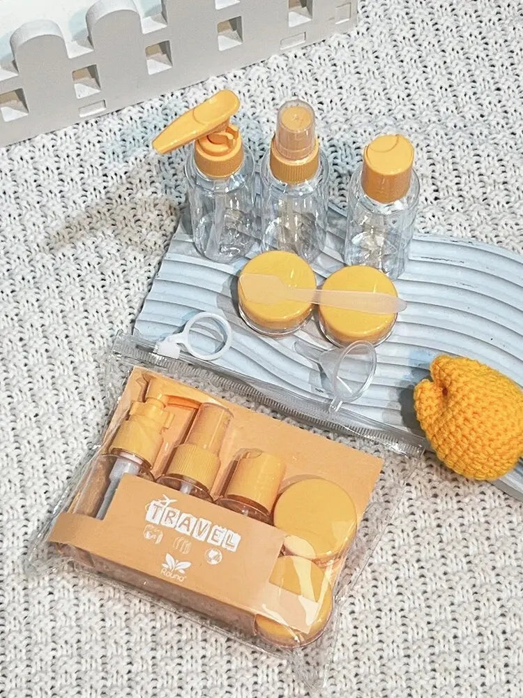 Travel Bottles Kit Leak Proof Portable Toiletry Containers Set Clear Travel Size Cosmetic Containers For Lotion Shampoo Cream So